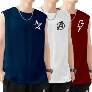 PAKET 3PCS Baju Kaos Singlet Pria Kaus Lekbong Laki Paketan Motif 3 pcs Tanktop Cowok Murah
