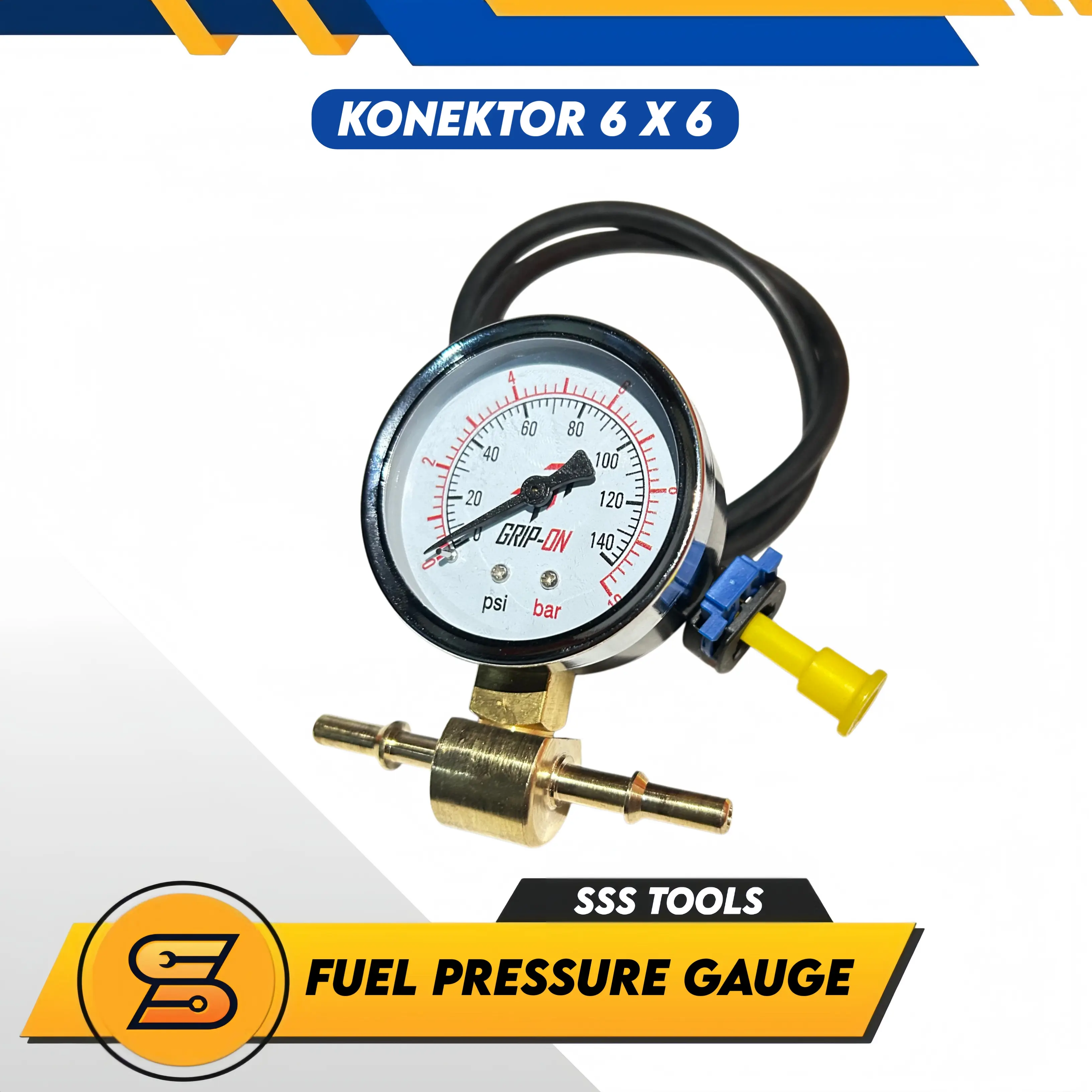 PROMO Fuel Pump Tester  Merk GRIP ON Alat Cek Ukur Tekanan Bahan bakar motor injeksi FPG