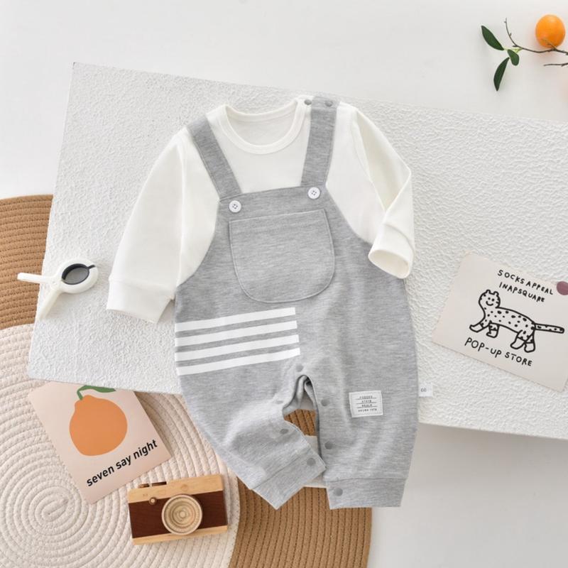 Bodysuit Cho Bé Trai Và Bé Gái Áo Liền Quần Dài Tay Onesie 0-24 Tháng Newbor Quần Áo Bò Mới Jumpsuit