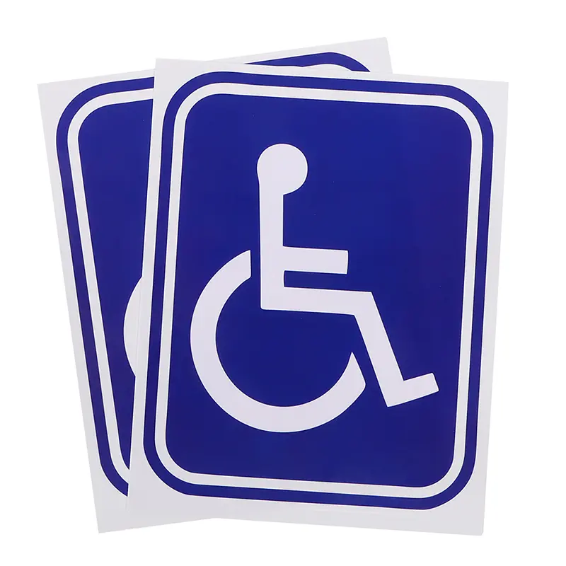 2PCS Disabled Sign Disability Mobility Parking Car Sticker PVC Decal for Auto