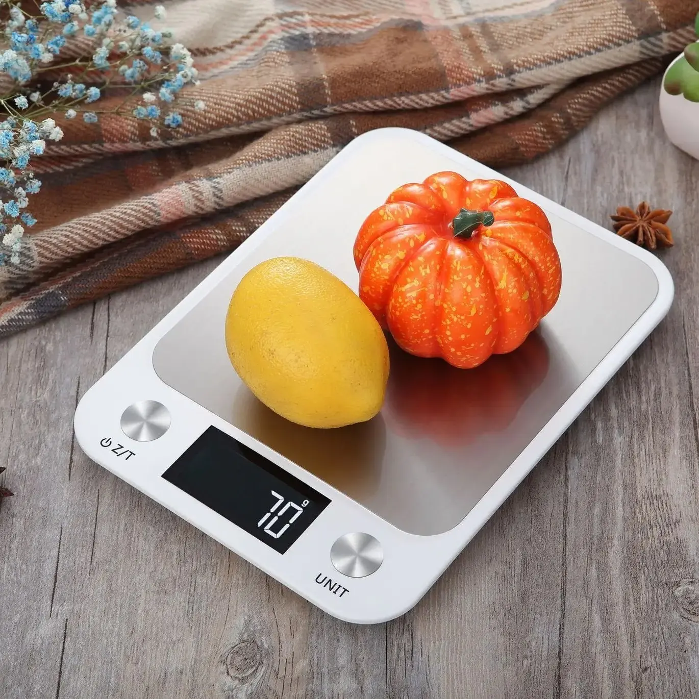 5kg/1g High-Precision Stainless Steel Kitchen Scale for Baking and Daily Weighing