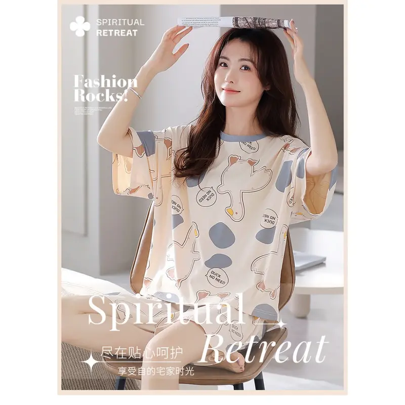 Opentunity Set Piyama Size M Lengan Pendek Celana Pendek Baju Tidur Wanita Premium Quality 2