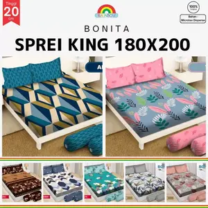 Bonita - Sprei FITTED King (180x200) Terlaris pilihan