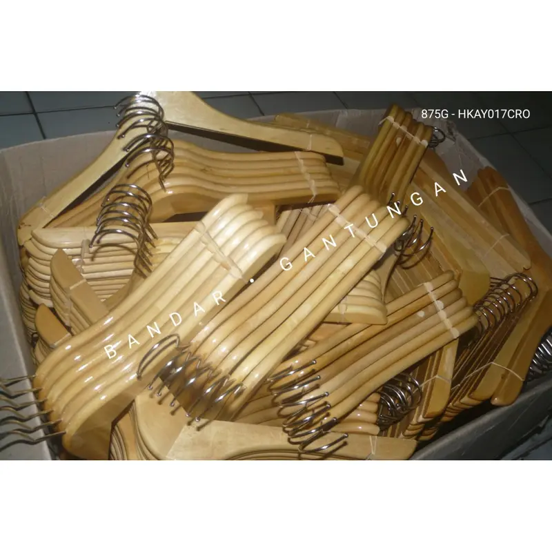 Hanger Kayu Natural SUPER TEBAL Wood Hanger Dewasa Atau Anak Hanger Distro Gantungan Baju Kayu Warna TEBAL Hanger Kayu Hanger Distro Hanger Butik-BH 0
