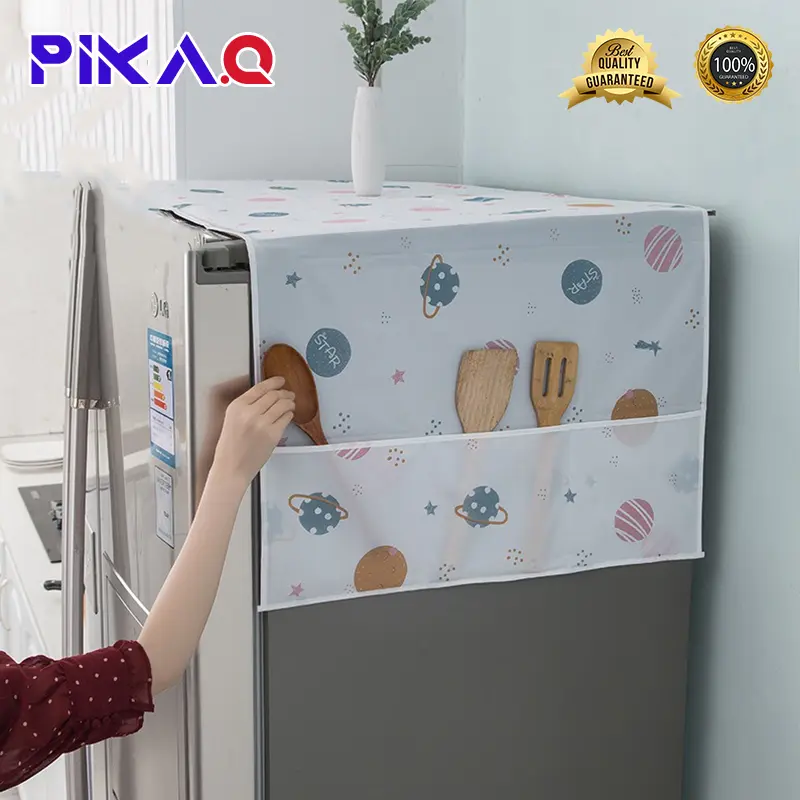 Tấm Che Chống Bụi Tủ Lạnh & Máy Giặt, Túi Đựng Đồ, Thiết Kế Ngẫu Nhiên 4