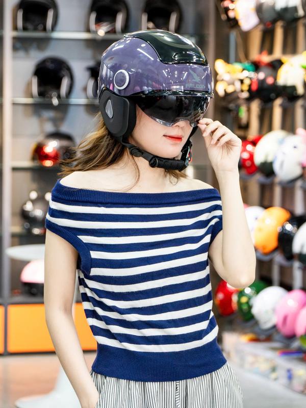 Nón Bảo Hiểm Nữa Đầu 2 Kính Falcon Bee Bản giới hạn New 2024 [Đạt chuẩn xe máy] [Người lớn] [SP Chính]