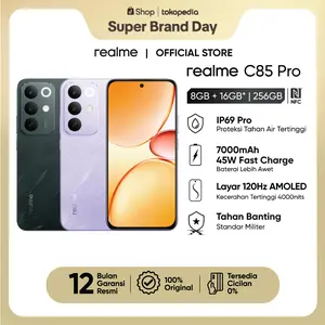 realme C85 Pro 8GB+256GB NFC | 7000 mAh Battery | IP69 Pro Tahan Air | 120Hz Screen | Snapdragon 685 Processor | 50MP AI Camera & Live Photo