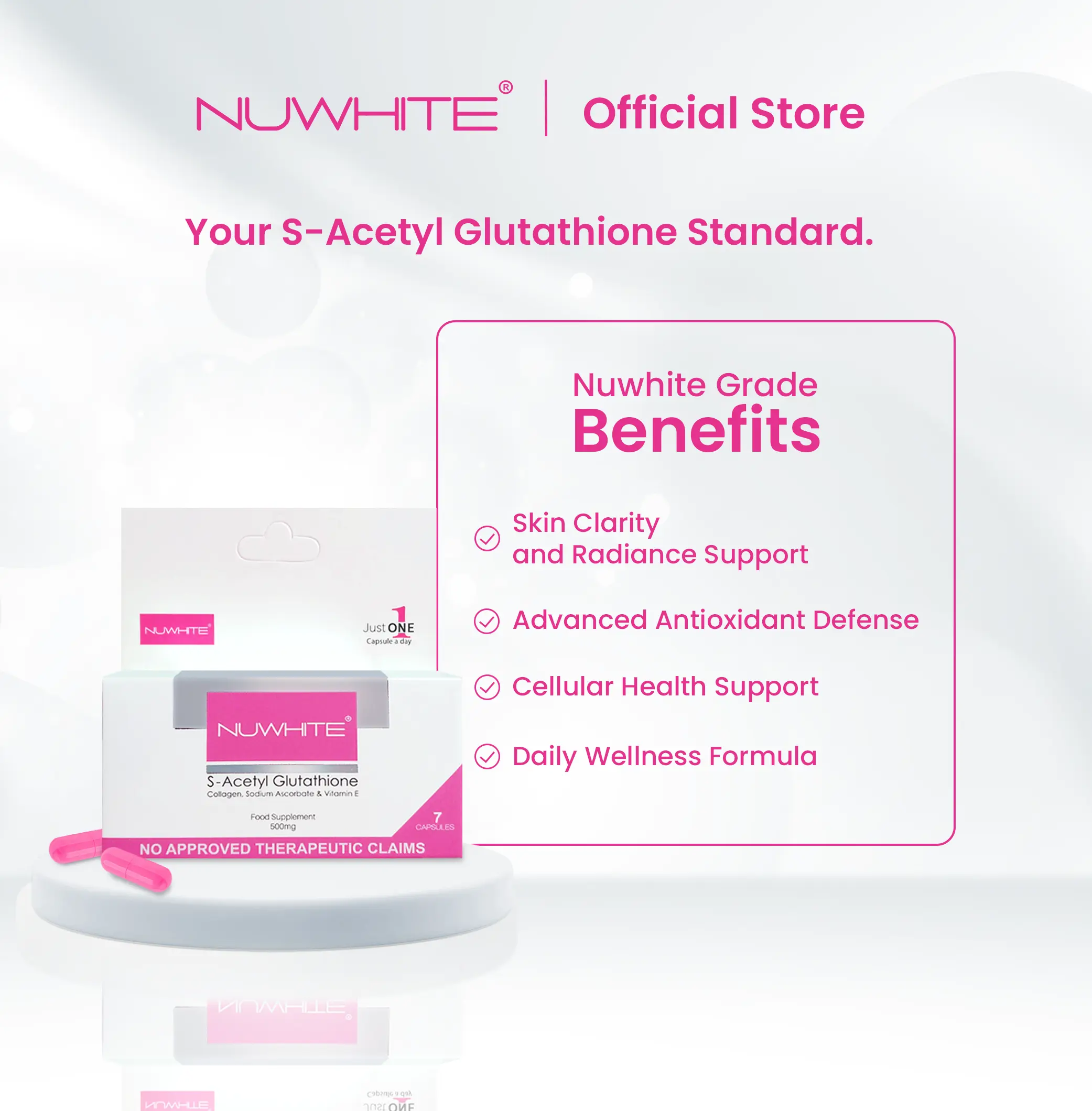 nuwhite glutathione fda approved Nuwhite C Plus Whitening Vitamin C Nuwhite 1 Bottle main image 0
