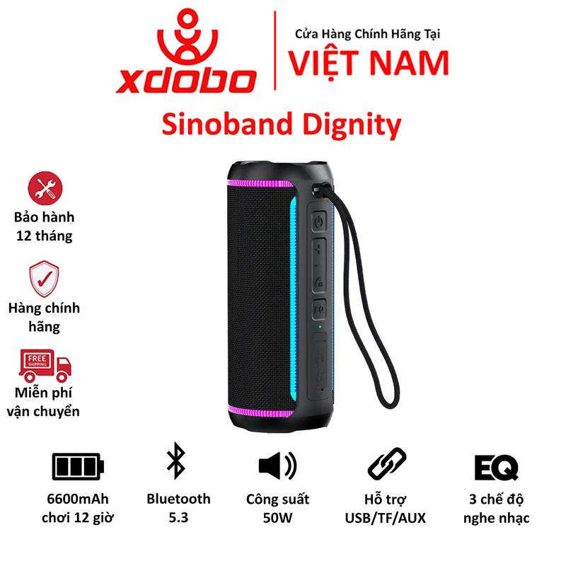 Loa Bluetooth 5.3 XDOBO SINOBAND Dignity 2024 Công Suất 50W, EQ 3 Chế Độ Nghe Nhạc, Dải Led RGB, Hỗ Trợ Thẻ TF/USB/AUX - Chính Hãng Củ Loa Củ Loa