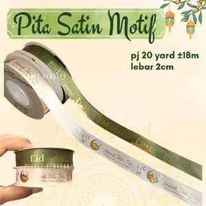 Pita Satin Motif Idul Fitri Ramadhan - Model Terbaru