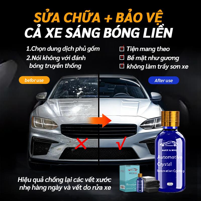 D Lớp phủ phục hồi pha lê ô tô lớp phủ sơn cứng 9H chống lão hóa sơn sửa chữa trầy xước phục hồi nhựa kỵ nước và không thấm nước lớp phủ thủy tinh tăng độ bóng 30ml thích hợp cho ô tô và xe máy