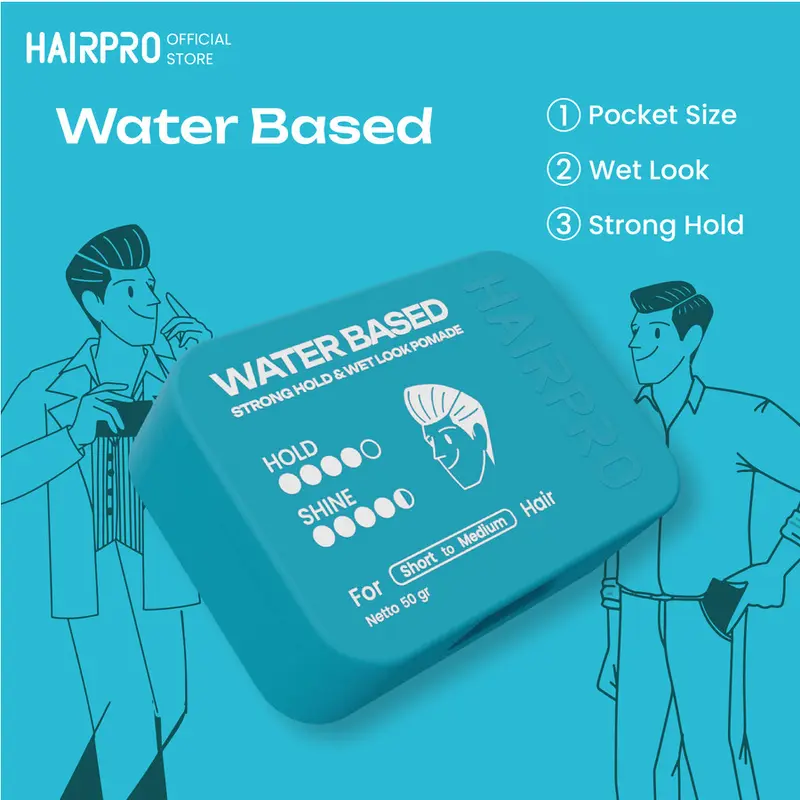 ORIGINAL Hairnerds Professional WaterBased pomade rambut berkilau asli 1