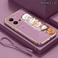 Gambar MHKEID Casing Hp untuk VIVO V25 5G V25E Case Pola Hewan kartun kasing silikon Softcase Lanyard Pelapisan Samping Casing - Gaya1, VIVO V25 5G dari MHKEID MALL Kab. Tangerang 2 Tokopedia