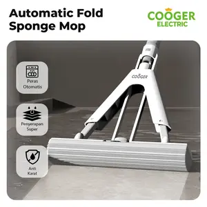 COOGER Electric Alat Pel Busa Peras Lipat Otomatis Sponge Mop Serbaguna Daya Serap Tinggi 3S Cepat Lunak Penyerap Air Praktis untuk Rumah Kamar Mandi Mobil Garasi