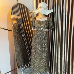 Dress rayon motif kekinian bumil,busui Wanita Baju Midi Busui