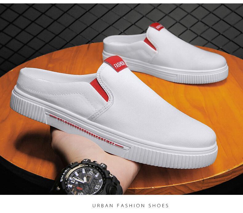 Product Introduction of 2023 New [COD] [Free Shipping] [Spot] Men's New Canvas Half Drag Low-Top Sneakers Casual Shoes Sports Canvas Shoes 23