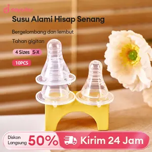 ANGEL MOMMY 10PCS Dot Botol Bayi 3.8cm standard pacifier Dot Nipple SLIM NECK Dot Ulir BPA free empeng bayi XNZ