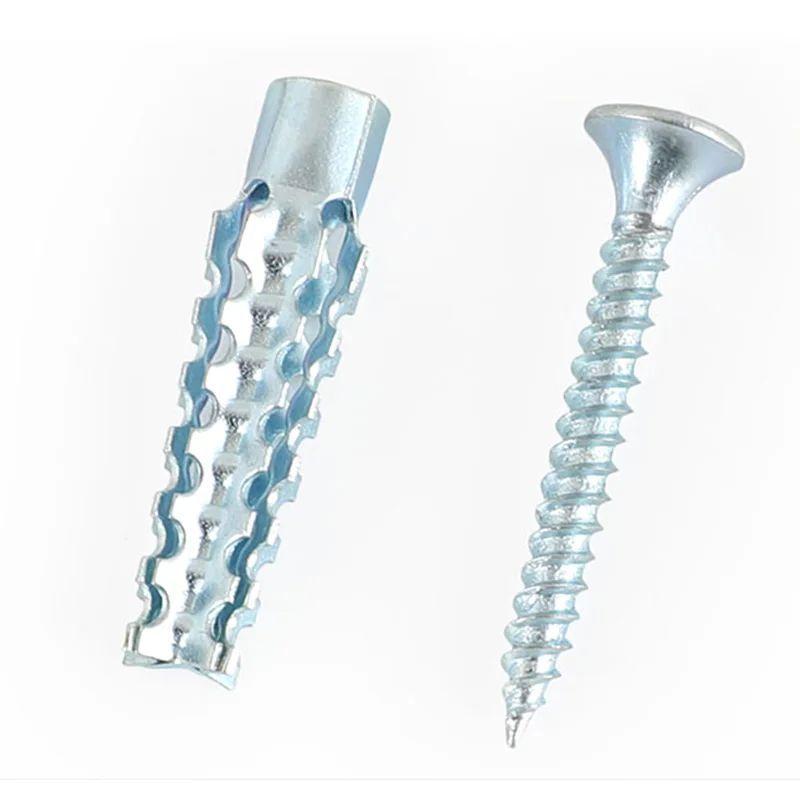 50set M6x30/ M8x32 Angkur Baut Tembok Sekrup Wall Anchor Tembok Sekrup Dinding Tembok Angkur Baut ekspansi besi, sekrup ekspansi logam, paku dinding semen