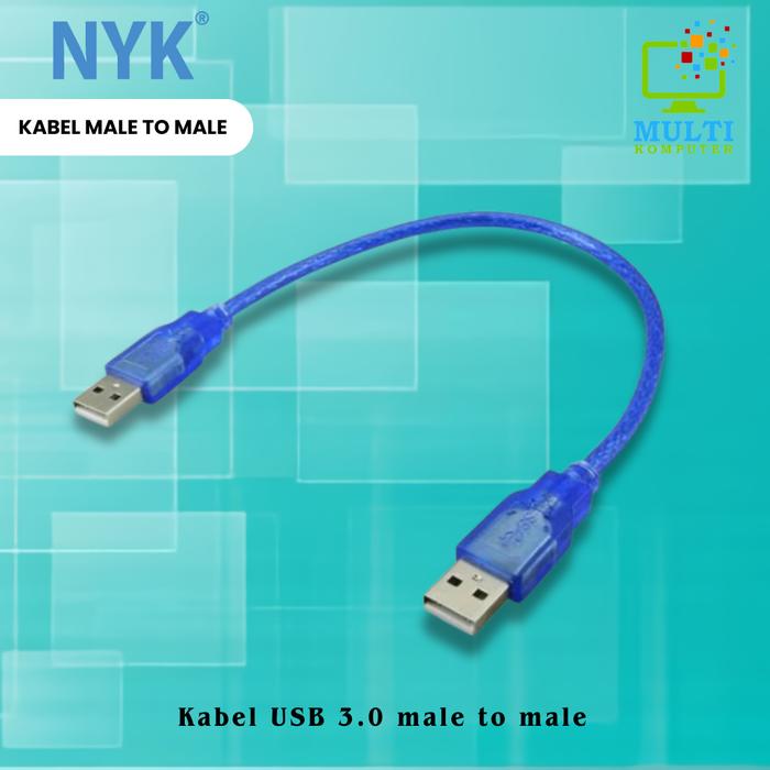 Gambar KABEL USB MALE TO MALE 30 CM USB 2.0 dari Multi Komputer Kota Administrasi Jakarta Barat Tokopedia