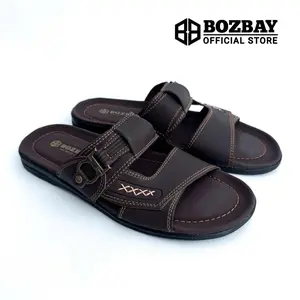 SANDAL PRIA KULIT MODEL SLOP DEWASA SF 02 Kasual