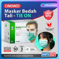 Gambar ONEMED - Masker Tie On 3 Ply | Masker Bedah Tali | Masker Tali 3 Ply Hijau - Tie On 3 Ply dari INTI MEDIKA STORE Kota Bandung 1 Tokopedia