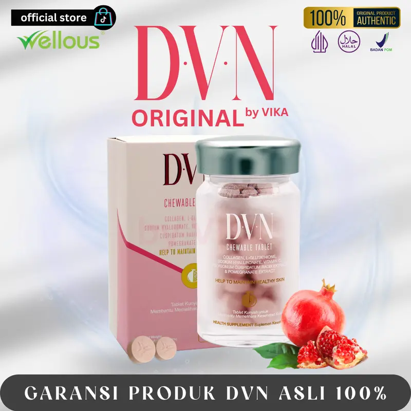 DVN Original 1 BOX 60  Butir Ampuh Atasi Flek Hitam dengan Collagen Tripepted, Pomegranate, dan Japanese Knotweed Extract 0