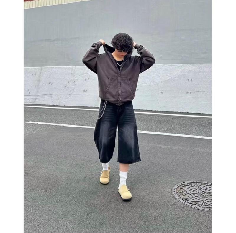 Jorts Baggy Short Jeans Unisex / Jorts Jeans Short Denim / Celana Jeans Pendek 3/4 Pria Wanita Unisex/ Celana Pendek Jorts Pants Short 2
