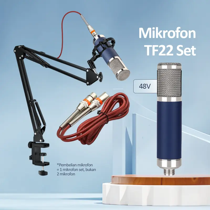 MUSIX X9 Sound card + F22 mikrofon dudukan kantilever mixer langsung profesional tekstur logam dan tampilan layar LCD 48V Kartu suara X9 merekam karaoke 7