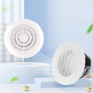 4 Inch Grill Penutup Inline Duct Booster Fan Plafond Vent Cover   Plastik Abs Ceiling Grill