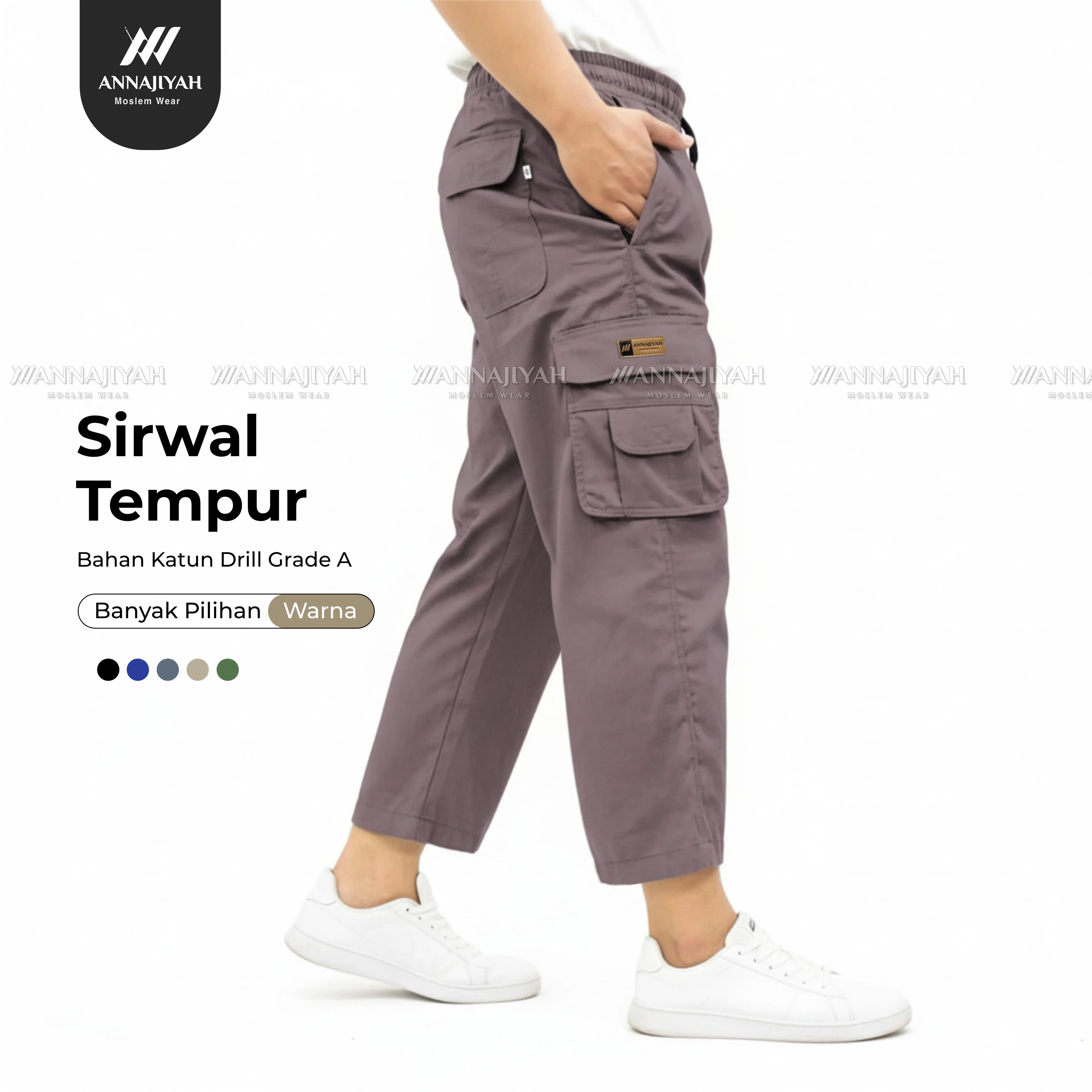 Celana Sirwal TEMPUR ANNAJIYAH Celana Cargo dan Outdoor Muslim Ikhwan Laa Isbal xl