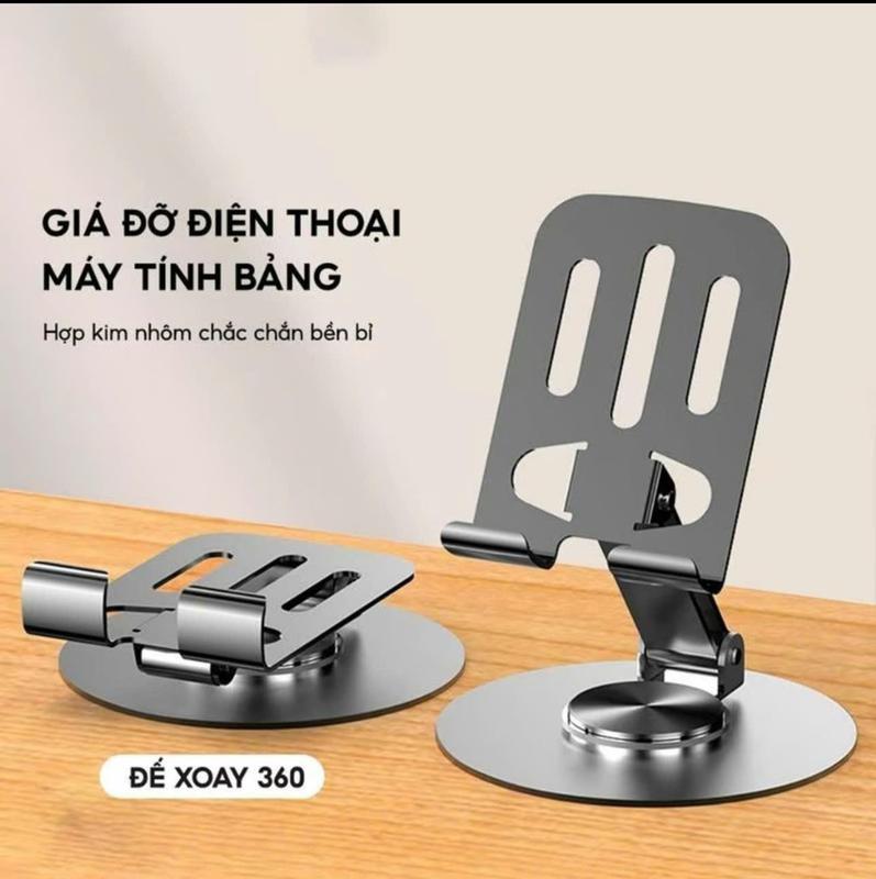 Giá Đỡ Điện Thoại Kim loại Xoay 360 Gấp Gọn Kệ Để Điện Thoai Tiện Lợi Để Bàn Nhỏ Gọn Tiện Dụng