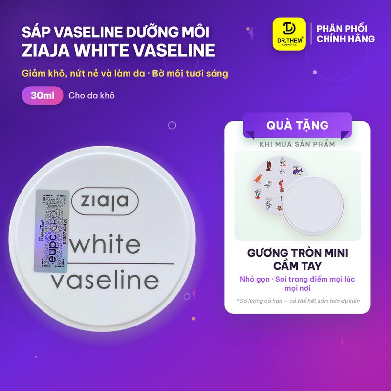 Sáp Vaseline Dưỡng Môi Tái Tạo Da Ziaja White Vaseline 30ml - Dr Thêm