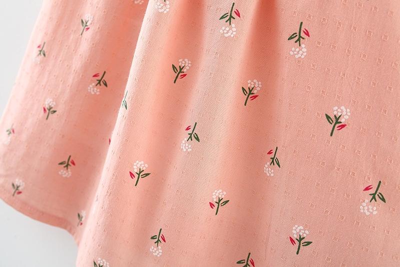 Product Introduction of Baby Dress Summer Cotton Flower Printed Bow Newborn Dress 8