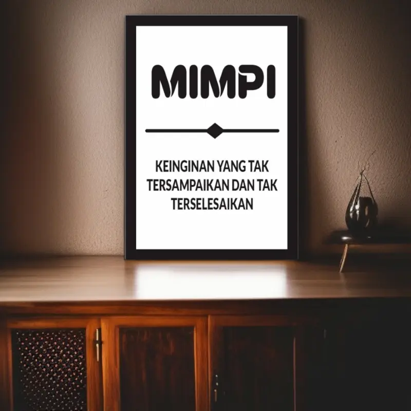 Hiasan Dinding Motivasi Media Bingkai Kayu MDF PROMO TERMURAH 3