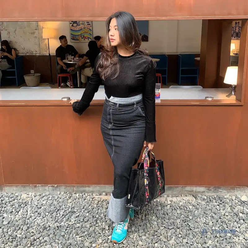 PRCS - LENORA SKIRT - ROK JEANS WANITA HIGHWAIST Panjang Pendek 2