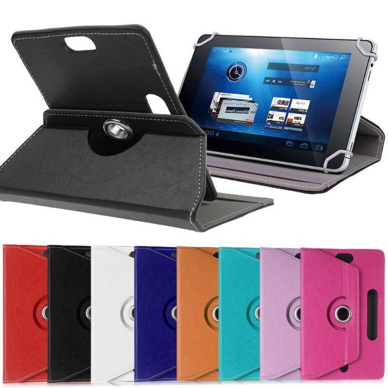Tablet PC P20 8 10.1 10 inci Inch Android Tab Rotary Case Leather Flip Casing Book Cover Kesing Biru Hitam 8