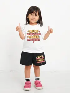 Stelan Anak Usia 6 Bulan Sampai 10 Tahun Cucu Kesayangan Kakek Dan Nenek Lengan Pendek Baju Anak Lengan Pendek