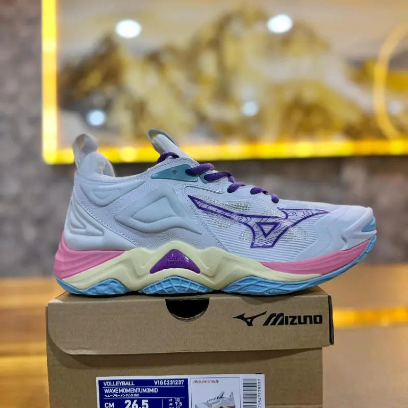Sepatu Voli Mizuno Wave Momentum 3 Woman Bonus Tas Kaos Kaki 1