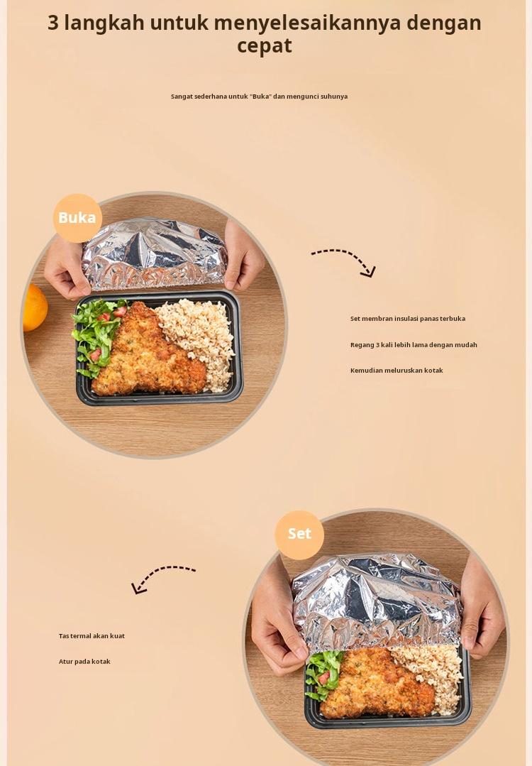 Film Isolasi Aluminium Foil untuk Peralatan Makan, Penutup Penghangat Makanan, Penutup Penyimpanan Makanan Aluminium Foil Food Grade, Penutup Termostat, Penutup Kotak Makan Siang