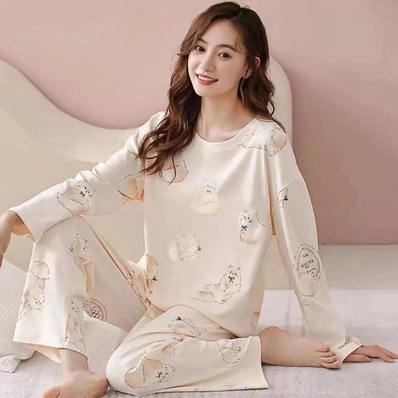 Bộ Đồ Ngủ Nữ, Hàng Mới Về, Phong Cách Mùa Thu Và Mùa Đông, Áo Chui Đầu, Dài Tay, Thiết Kế Hoạt Hình, Dáng Rộng Vừa Vặn, Thích Hợp Cho Bé Gái, Mặc Nhà, Mùa Xuân Và Mùa Thu, Bộ Đồ Ngủ Nữ, Quần Dài Tay, Bộ Đồ Ngủ 4