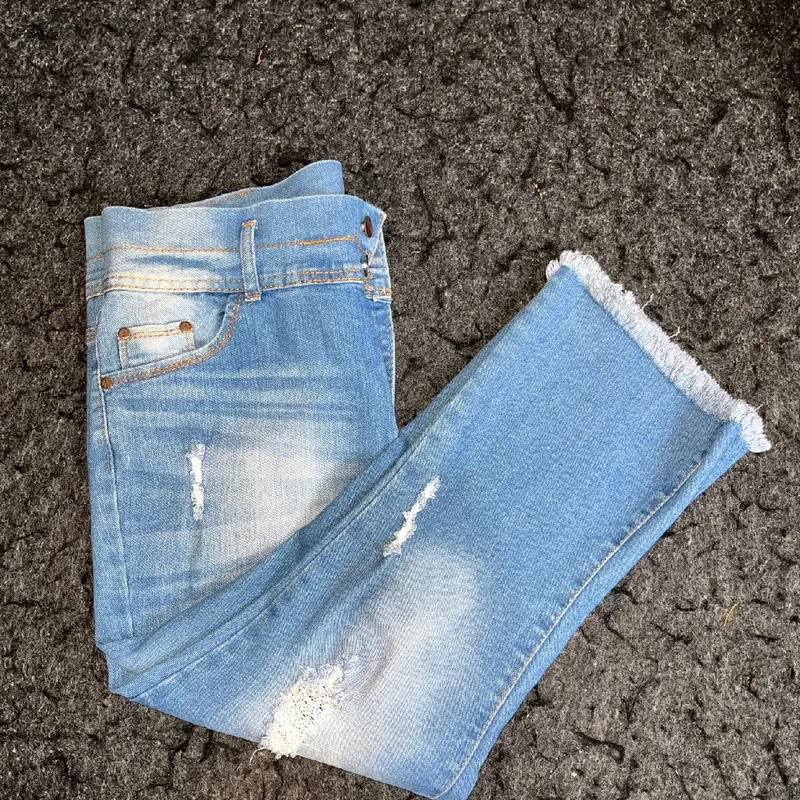 Terbaru Seline  Celana Wanita Lepis  Super Jumbo Big Size  BB 75-85KG Jeans Kekinian Bawah Rawis COD Karet Denim cut Melar Tebal Dewasa Cutbray Panjang Cewek 3