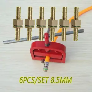6PCS/SET 8.5MM Nepel Sambungan selang jantan betina Doorsmeer kompresor angin Steam