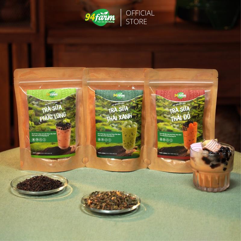 Combo 3 set trà sữa tự chọn Mỗi set pha 5 ly 94farm Topping