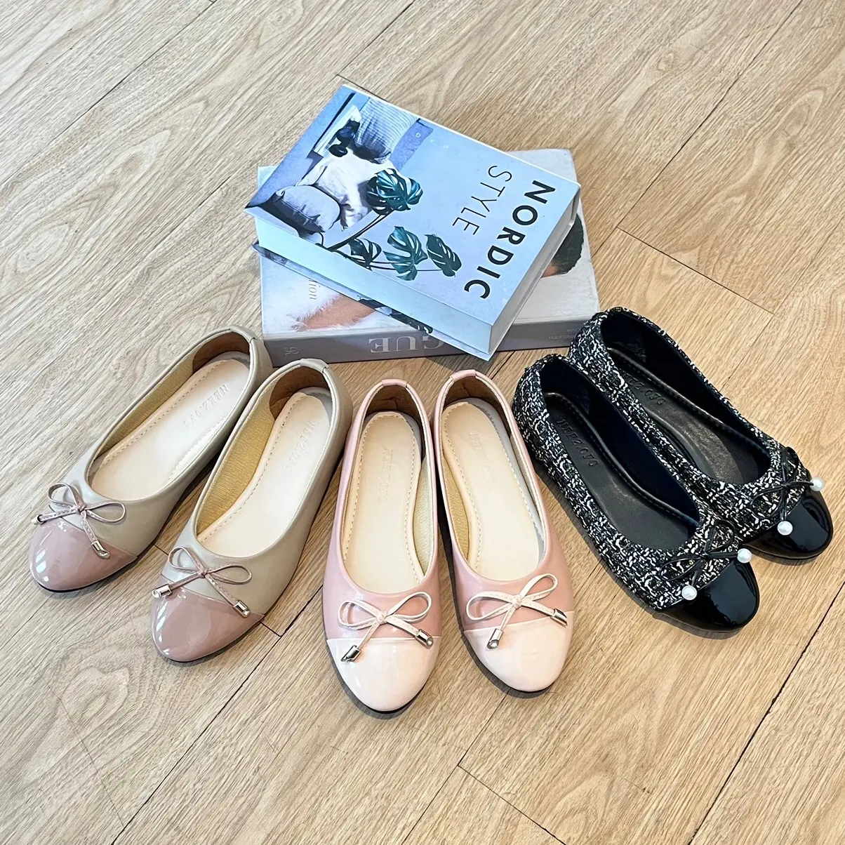 Flatshoes By Neez/ sandal slop / sandal balet / flatshoes pita / flatshoes wanita / sepatu flatshoes / sepatu slip on flat shoes cute Spatu