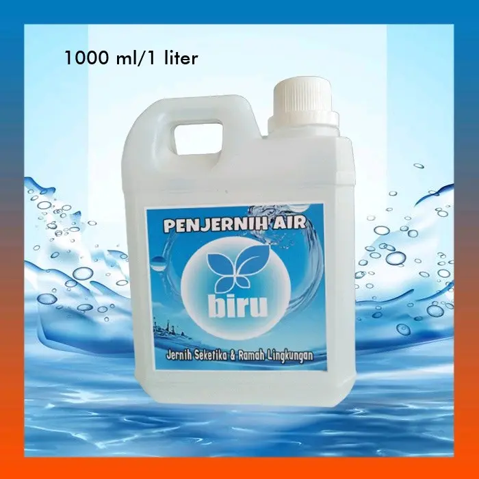 BIRU Penjernih Air 5L. Menjernihkan Air Kotor, Kuning dan Bau pada Kolam, Torn, Sumur Gali, Sumur Bor. Pembersih Bakteri