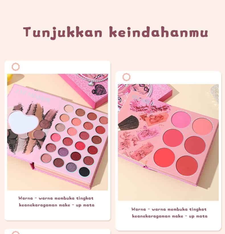 Product Introduction of IGOODCO 43 Warna bayangan mata Plat Glitter Powder Cosmetics Women Funny Cover Book Frosted Glitter Powder Sequins Eye Makeup Palette eye shadow 10