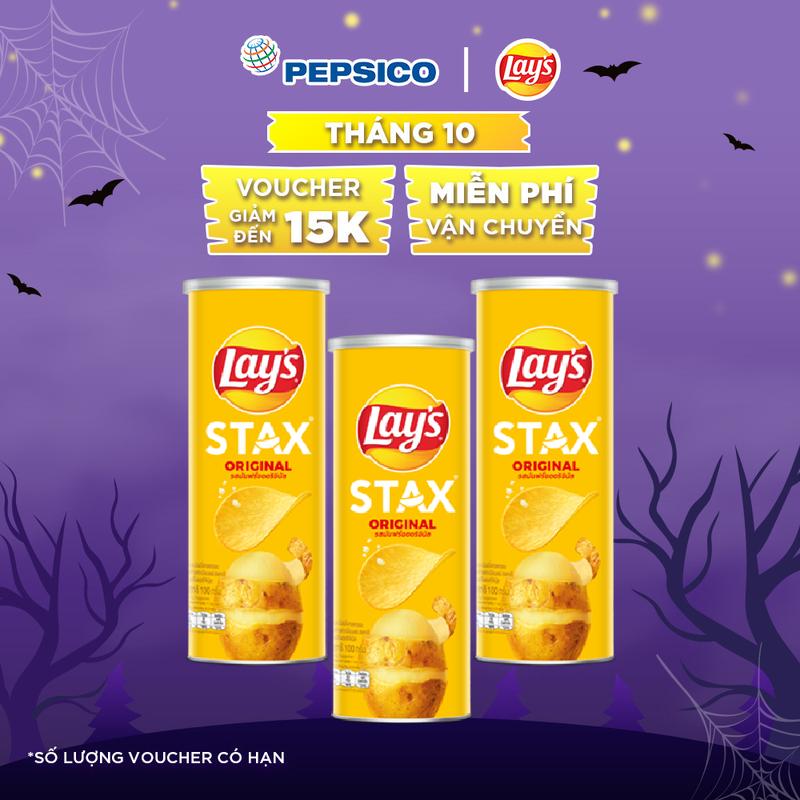 Combo 3 Snack Lay's Stax 100g Classic