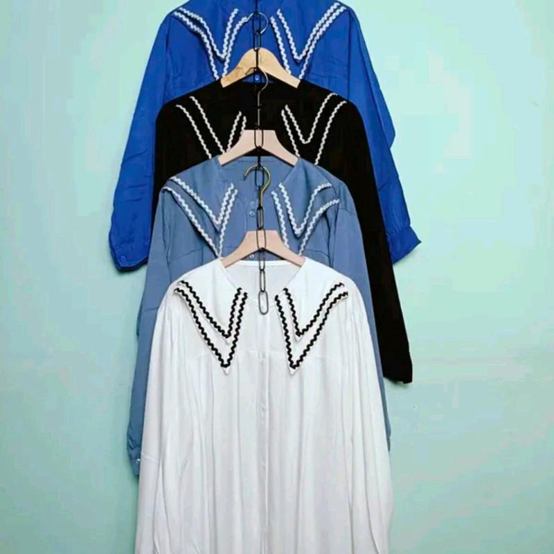 KEMEJA BLOUSE SAILORMON BAHAN SOFT KATUN PREMIUM ALL SIZE FIT TO L LD 110 CM HABISIN STOK 2