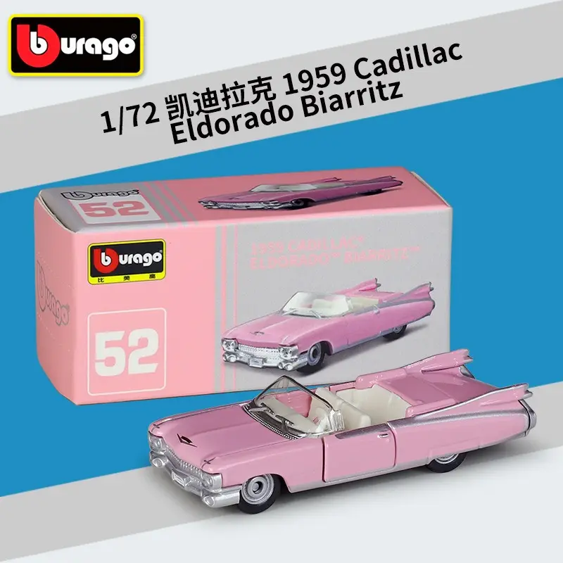BBURAGO 1: 64 #52 Cadillac 1959 Eldorado Biarritz Simulation Alloy Car Model Toy Collection Orn Gift