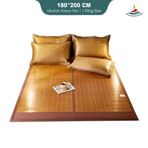 HOME MAT DECORATION Tikar Lipat Bambu Premium 180x200 160x200 120x200CM Dekorasi Kamar Matras Pelindung Kasur Sejuk Digunakan Tikar Piknik X5A1/B1/C1